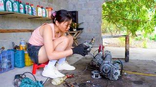 Fixing a Junkyard Motorcycle Engine – Ngoc Anh’s Incredible Repair Skills