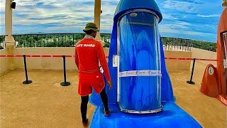 Scary AquaLoop Water Slide at Garden City Water Park, Cambodia