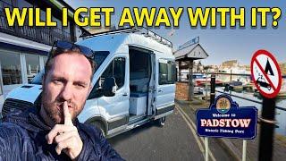 ILLEGAL STEALTH VAN CAMPING IN PADSTOW CORNWALL