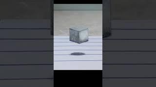 Draw 3d Floating  Cube #shorts  #art #drawing #sketch #3darte #3dclipart #satisfying #3dpendrawing