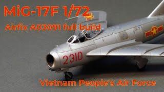 MiG-17F 1/72 scale model build, Airfix A03091.