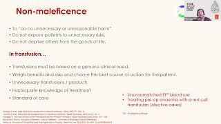 Ethical & Legal Considerations in Transfusion Medicine in the era of PBM Dr Petro Wessels