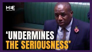 UK foreign secretary Lammy says calling Gaza genocide ‘undermines’ term