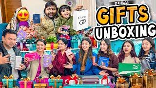 DUBAI SY SAB K LEA SPECIAL GIFT'S UNBOXING  | Areeb & Mery Susral Walon Ka Reaction 