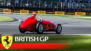 The Ferrari 375 F1 roaring in Silverstone