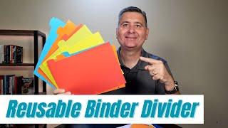 Reusable Binder Dividers - 3 Ring Binder Dividers Re-Writeable