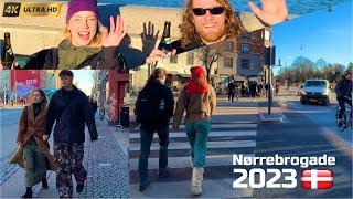 Nørrebrogade January 2023, Copenhagen Denmark, World’s Coolest Neighborhood, 4K Walk #Nørrebro