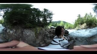 This Is Me TLC at DigiEarth Waterfall Nakusp scenic view captured in 360 video for vr viewing