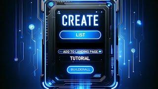 Create List Add To Landing Page Builderall Tutorial