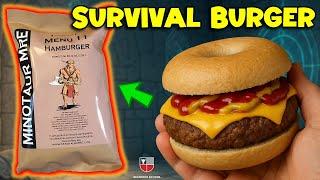 Ultimate MRE Hamburger? | Minotaur Emergency Ration  Commercial Meal Ready To Eat Taste Test Review