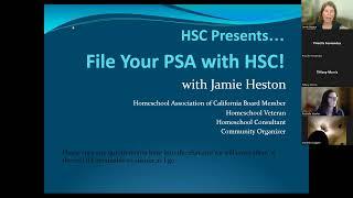 HSC Presents File the PSA with HSC! California Private School Affidavit and Recordkeeping 2022