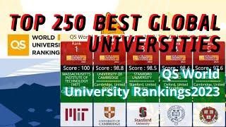 Top 250 Best Global Universities in 2023 | QS World University Rankings 2023