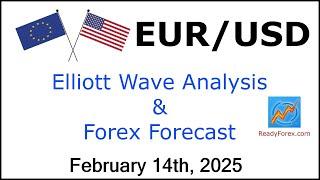 EUR USD Elliott Wave Analysis | Forex Forecast | February 14, 2025 | EURUSD Analysis Today