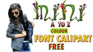 Alphabet Png Calipart | color floral alphabet | Calipart | Phothoshop Tutorial | #calipart #font