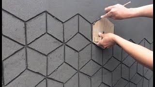 Amazing Construction Ideas 3D Construction From Cement On The Wall - Creative Construction Skills