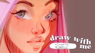 Practice Drawing With Me | Daily Digital Drawing Session in Procreate️ Art Vlog