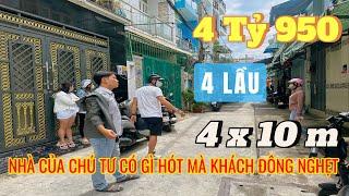 Bình Tân. Chú Tư bán nhà gấp về quê| 4x10m đúc 4 tầng hẻm to đẹp đường Tên Lửa nối dài