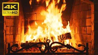  Cozy Crackling Fireplace 4K - No Music - Relaxing Fire Burning Video & Crackling Fireplace Sounds