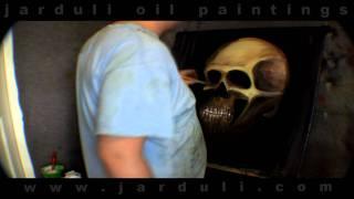 "The Skull" Time Lapse Oil Painting - Original Speedpainting By Jarduli