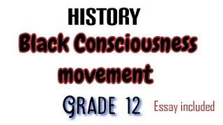 Black Consciousness movement Grade 12