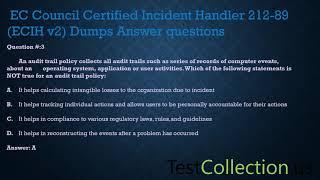 Latest EC Council Certified Incident Handler (ECIH v2) 212-89 Dumps Question Answers