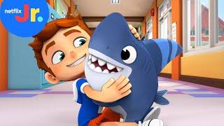 Sharkdog Sneaks In to the First Day of School! | Netflix Jr