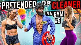 CRAZY CLEANER shocks GIRLS in a GYM prank #5 | Aesthetics in Public