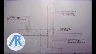 Technical Drawing Strip Foundation Detail