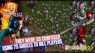 StarCraft Troll Plays  |  Using 75 Ghosts To Kill Players | How To Gameplay