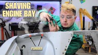 Plugging Holes | Shaved Engine Bay Metal Work | SCRAPSTANG