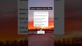 Latest express entry draw #expressentry #internationalstudents #studentvisa #workpermit #nehajugran