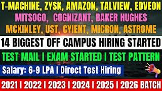 14 Companies Direct Test Hiring | OFF Campus Hiring Started | 2021-2026 Batch | Exam Started Pattern