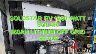 GoldStar RV 1240 watt solar 560ah lithium off grid setup runs the AirConditioning microwave and more