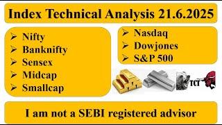 6. Nifty Banknifty Sensex Midcap Small cap index Dowjones Nasdaq S&P 500 Gold Silver Crude oil #TCT
