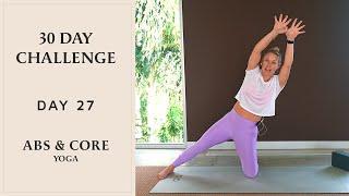 Quick Yoga for Abs Core & Pelvic Floor Strength | 30 Day Yoga Challenge