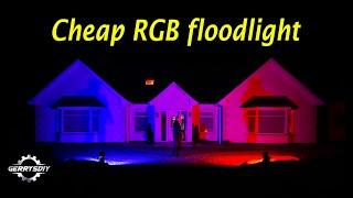 Cheap RGB Floodlights Lighting my House and Shed