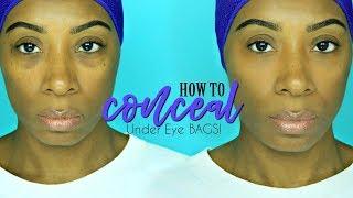 How To Conceal Under Eye Bags On WOC | Kaye Wright