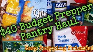 $40 Budget Prepper Pantry Haul/Keep Prepping Friends! #martinmidlifemisadventures #prepperpantry