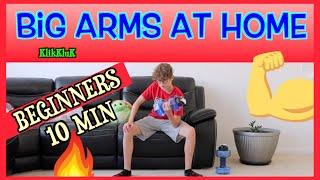 How to get Bigger Arms at Home/ Exercise for Beginners, Teens and Adults/training voor beginners