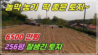 998. [금산 토지매매] 외부에서 잘 보이지 않는 위치로 마을이 내려다 보이고 멀리 금산시내까지 보이는 256평의 토지랍니다. 농막을 놓고 주말농장으로 사용하기 딱 좋답니다.