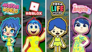 INSIDE OUT 2 in AVATAR WORLD vs TOCA LIFE vs ROBLOX vs TALKING ANGELA!