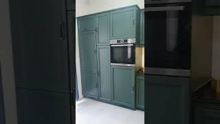our #latest #kitchen #renovation in this #beautiful dark #green #rescolibycarlo #furnitureartist