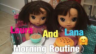 BABY ALIVE Lana and Laura's morning routine!