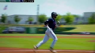 South Alabama's Ethan Wilson crushes long home run over RF fence vs. Coastal Carolina in tourney