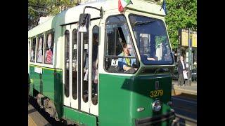 Cab ride, Old & new trams across the city of Turin (Italy), Torino, Straßenbahnen in Turin