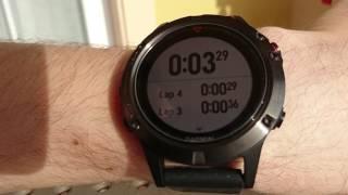 Garmin Fenix 5 stopwatch demo