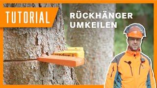 Rückhänger: Baum fällen mit Keilen I Tutorial der Bayerischen Staatsforsten