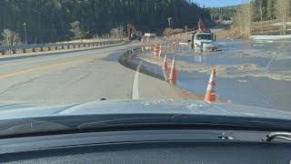 Colorado State Highway 119 Closes After Underground Natural Spring Hit By Contractor