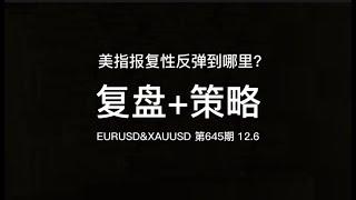 12.06复盘+欧美&黄金操作建议：（4分钟干货输出）