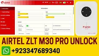 Airtel ZLT M30 Pro Unlock Permanently||100 %Working